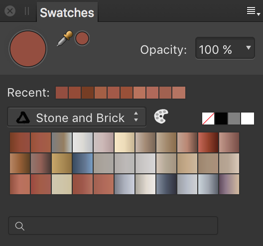 Affinity Designer Gradients and Swatches